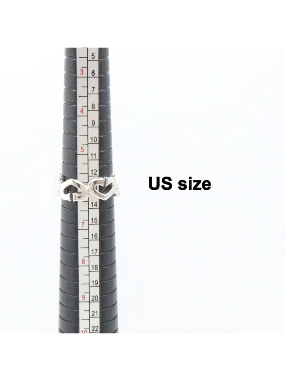 Cartier Ring C Heart Diamond 18k White Gold